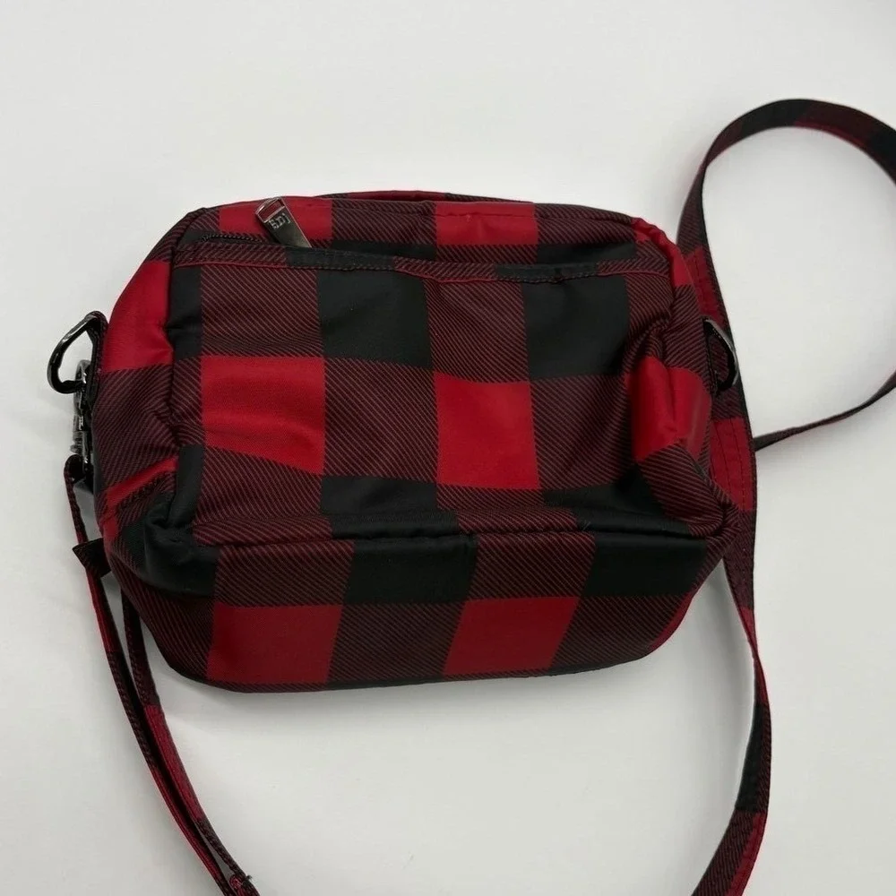 Lug Mini Ranger Crossbody Bag Red Black Buffalo‎ Plaid Quilted Shoulder Bag